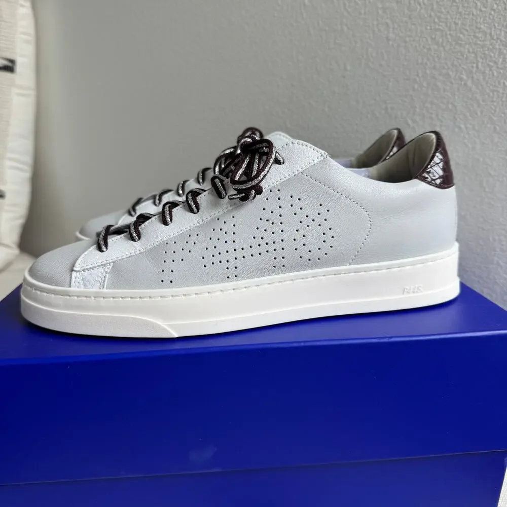 P448 Jack Perforated Sneaker Pastel/Lilac Leather Casual EU 38/7.5 US NEW